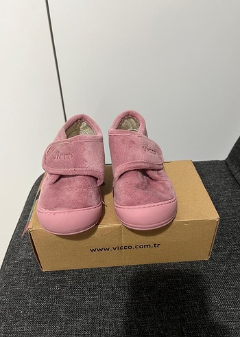 Vicco Kız Çocuk Pembe Sıcak Terlik Velcro - Görsel 3