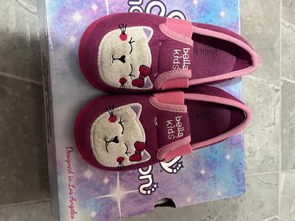 Kız Çocuk Pembe Nakışlı Sıcak Terlik - Görsel 2