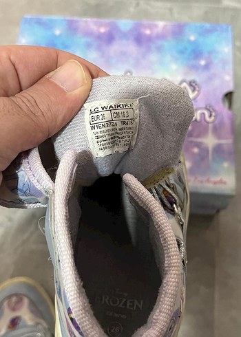 Kız Çocuk Mavi Elsa Desenli Bağcıksız Street Wear Spor Ayakkabı - Görsel 4