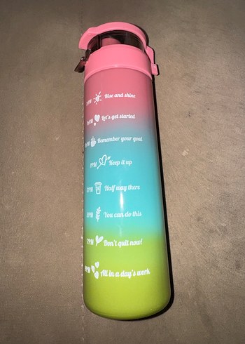 Renkli Pembe Çocuk Termos Şişe - Görsel 2