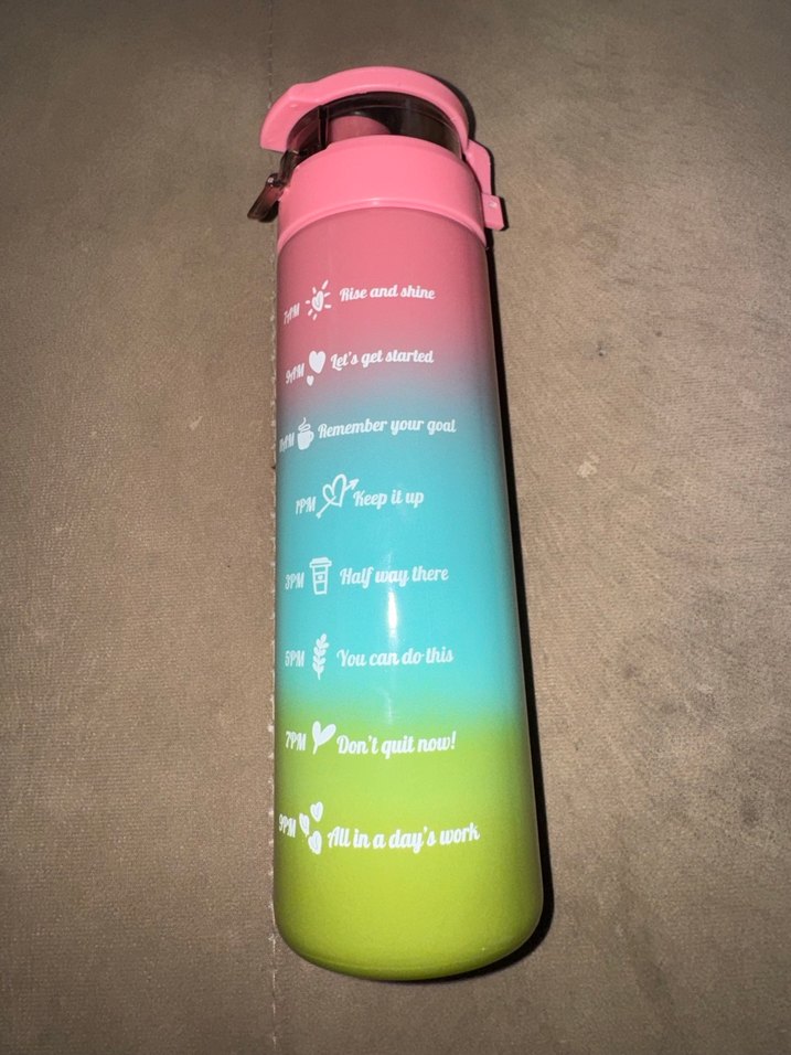 Renkli Pembe Çocuk Termos Şişe - Görsel 2