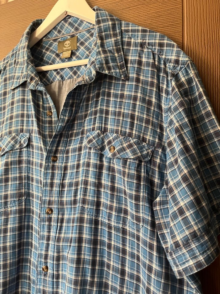 Erkek Mavi Ekose Kısa Kollu Gömlek - Görsel 2