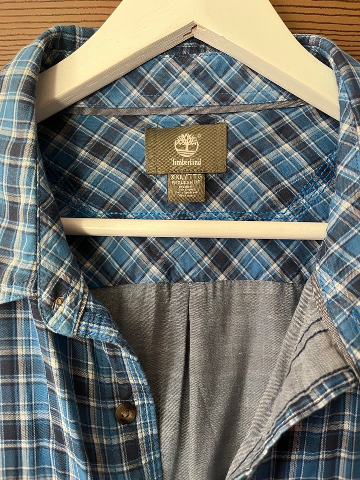 Erkek Mavi Ekose Kısa Kollu Gömlek - Görsel 3