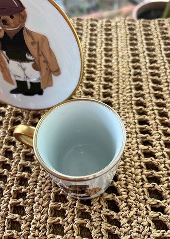 Kahverengi Temalı Ayıcık Desenli Fincan ve Tabak - Görsel 3