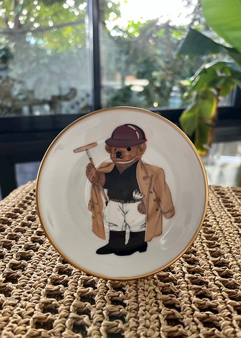 Kahverengi Temalı Ayıcık Desenli Fincan ve Tabak - Görsel 2