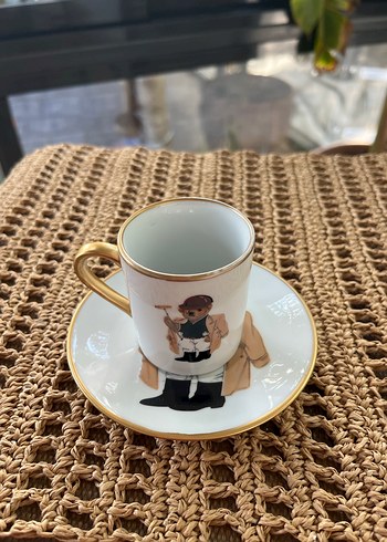 Kahverengi Temalı Ayıcık Desenli Fincan ve Tabak - Görsel 4