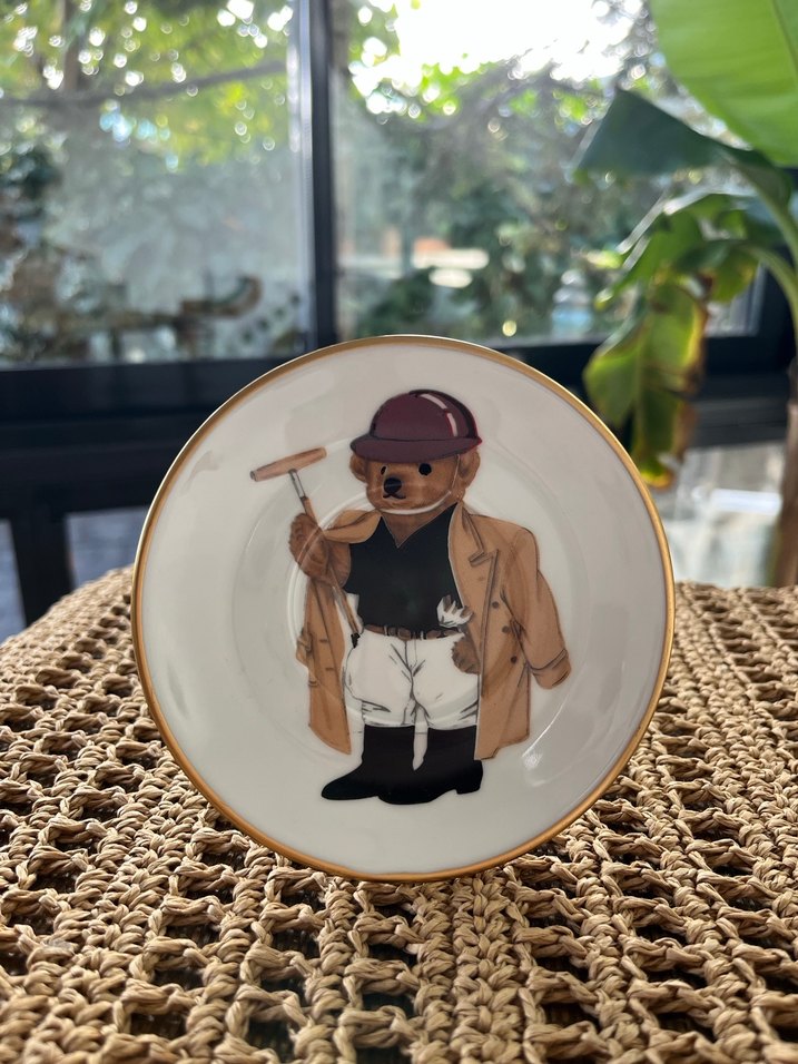 Kahverengi Temalı Ayıcık Desenli Fincan ve Tabak - Görsel 2