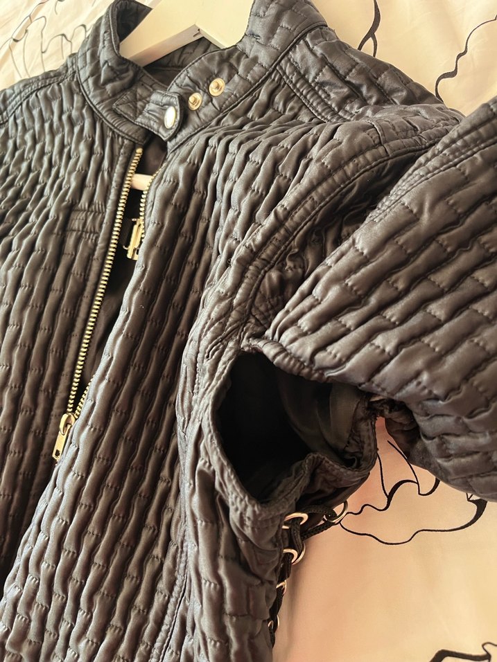 Kadın Siyah Kapitone Ceket - Görsel 5