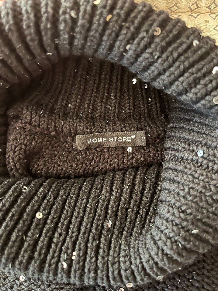 Siyah Boğazlı Örgü Kadın Kazak - Görsel 4