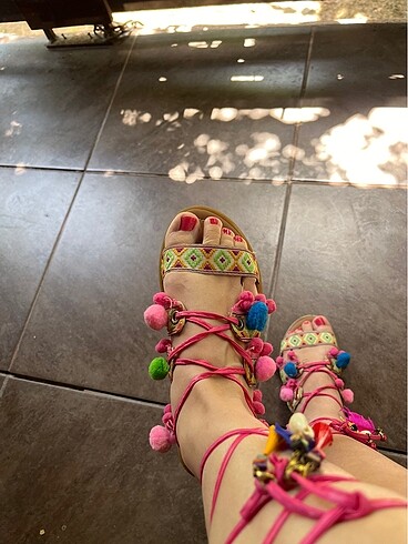 38 Beden çeşitli Renk Marjin sandalet