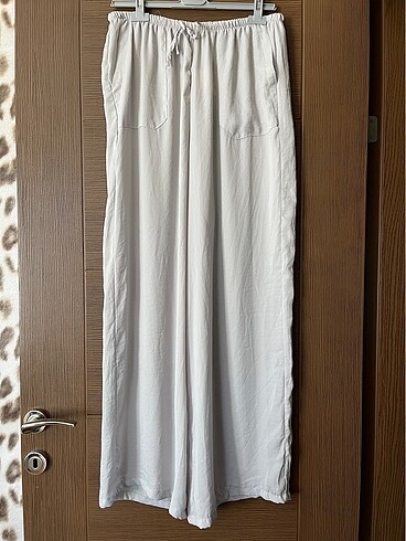 xl Beden gri Renk Şifon pantolon