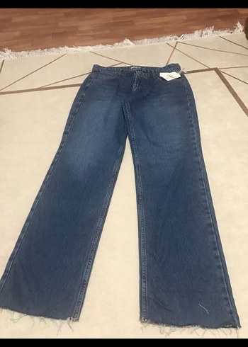 30 Beden mavi Renk Kadın Mavi Regular Fit Midi Kot Pantolon