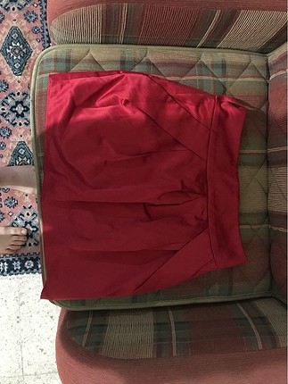 Diğer Kırmızı cepli kalem etek