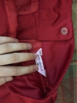 m Beden kırmızı Renk Kırmızı cepli kalem etek