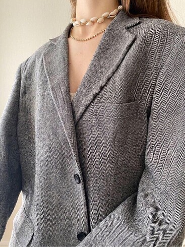 xxl Beden gri Renk Büyük beden unisex blazer ceket