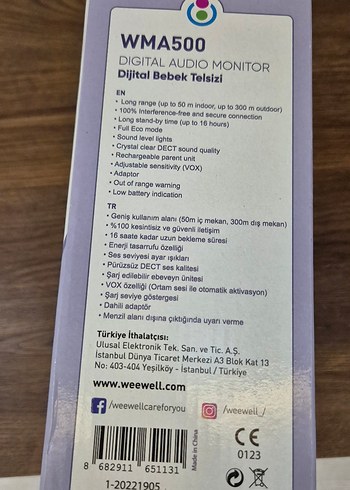 Weewell Dijital Bebek Telsizi Beyaz-Gri - Görsel 5