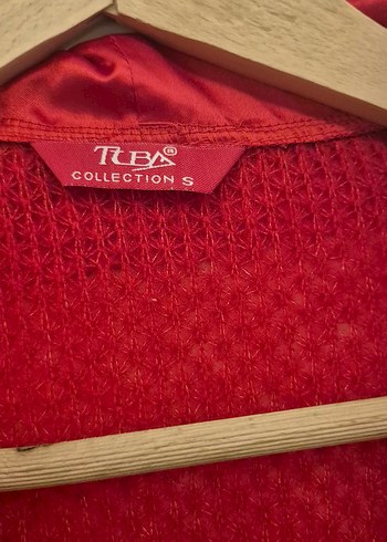 Kadın Uzun Kırmızı triko sabahlık - Görsel 4