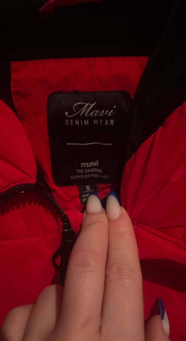 mavi kirmizi mont - Görsel 2