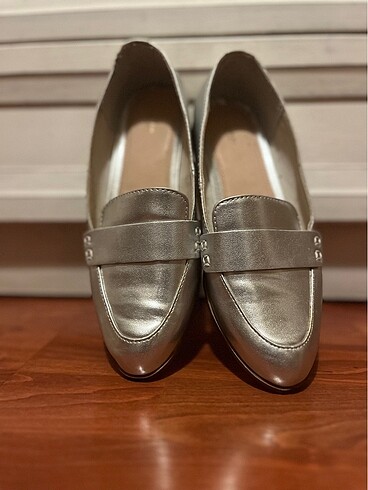 37 Beden Pull & Bear Lame Loafer Ayakkabı