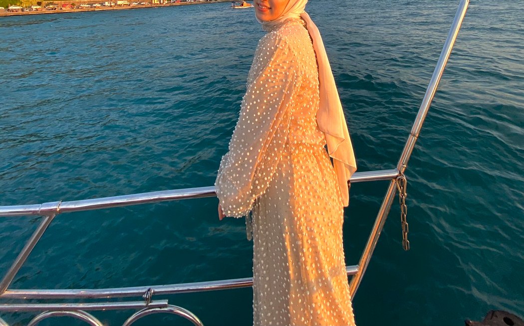 İnci detaylı, elbise - Görsel 2