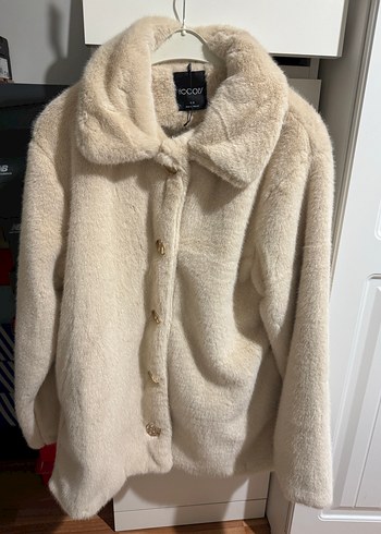 Hoopstore Peluş Vizon Kaban - Rahat Kesim - Görsel 4