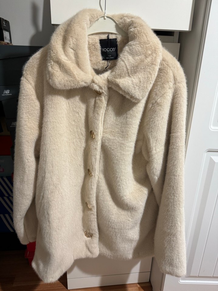 Hoopstore Peluş Vizon Kaban - Rahat Kesim - Görsel 4