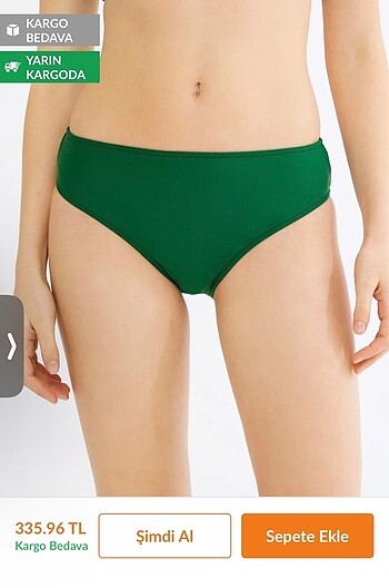 Penti yeşil bikini altı