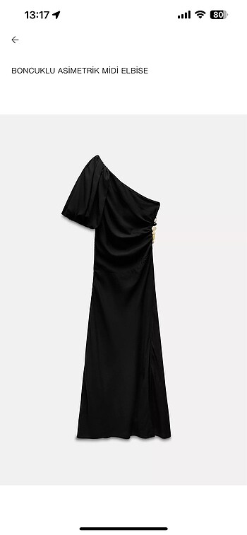 Zara siyah elbise