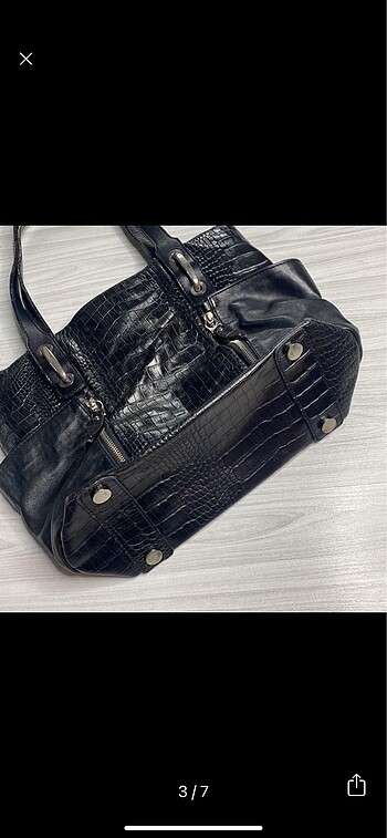  Beden Vanessa Scani marka Gerçek Deri Siyah Çanta Kol çantası Çanta sa