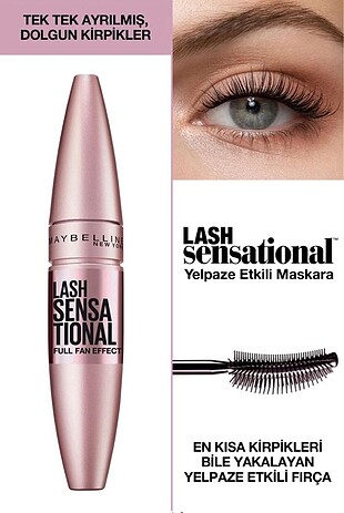 Maybenlile New York Lash Sensational Yelpaze Etkili Siyah Maskar