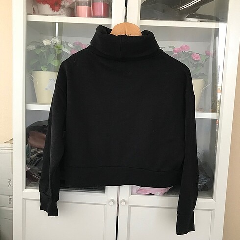 s Beden siyah Renk Zara Crop Siyah Sweat S