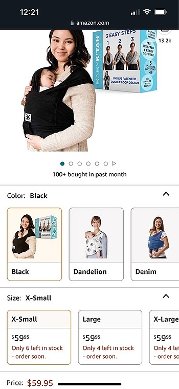 Baby k'tan sling