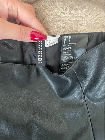xs Beden Deri etek H&M