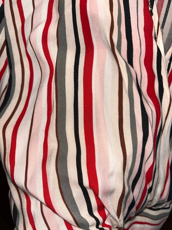 Koton, Çizgili, V Yakalı, Şık Kadın Gömlek - Görsel 3