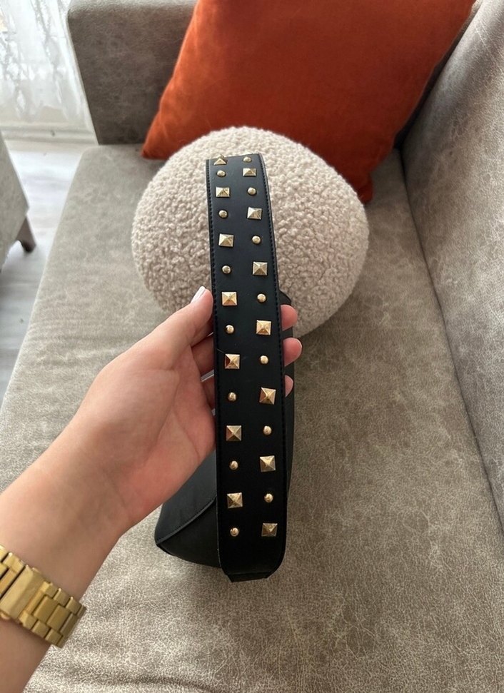 Koton Siyah Deri Tokalı Kadın Çanta - Görsel 4