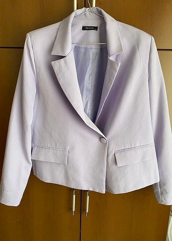 Lila Mini Kadın Blazer Ceket - Görsel 3
