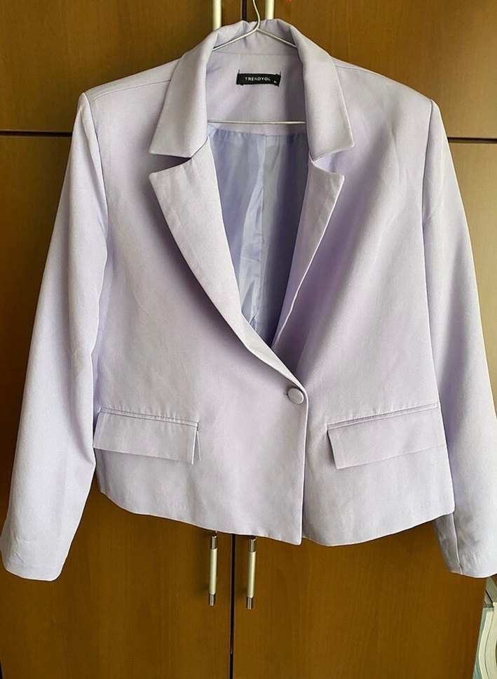 Lila Mini Kadın Blazer Ceket - Görsel 3