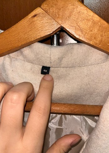 Bej Kemerli Midi Kadın Kaşe Kaban - Görsel 3