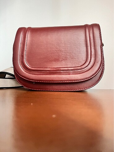 Zara Bordo çapraz çanta
