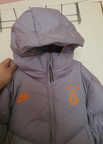 Nike Gri Midi Kışlık Fermuarlı Mont - Görsel 4