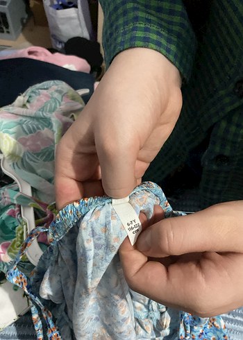 Mavi Bağcıklı Bohem Kız Bluzu - Görsel 4