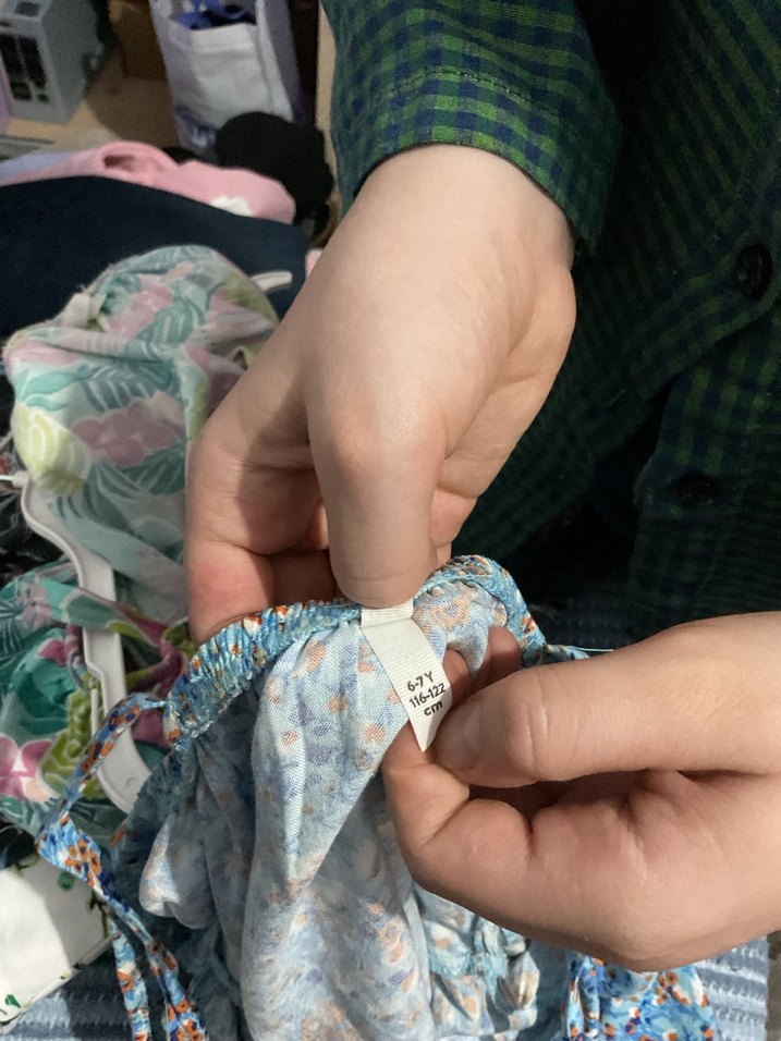 Mavi Bağcıklı Bohem Kız Bluzu - Görsel 4