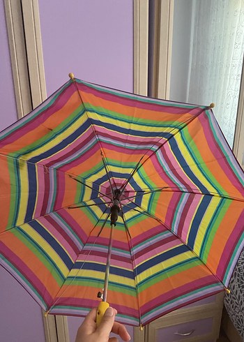 Renkli Kurdele Detaylı Kadın Şemsiye - Görsel 3