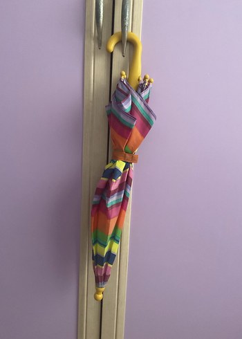 Renkli Kurdele Detaylı Kadın Şemsiye - Görsel 2