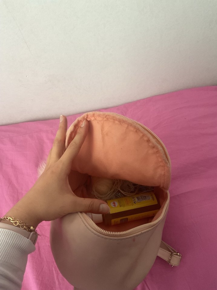 Çocuk Parlak Pembe Sırt Çantası - Görsel 4