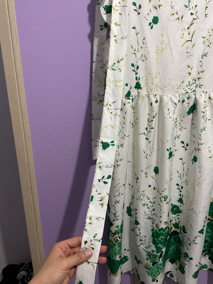 Çiçek Desenli Kız Elbisesi - Görsel 5