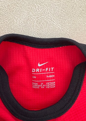 Nike Uzun Kollu Kırmızı Baskılı Bebek Body - Görsel 5