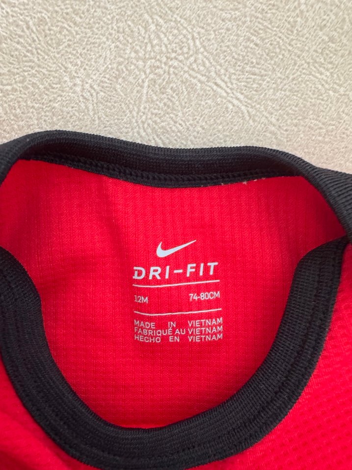 Nike Uzun Kollu Kırmızı Baskılı Bebek Body - Görsel 5