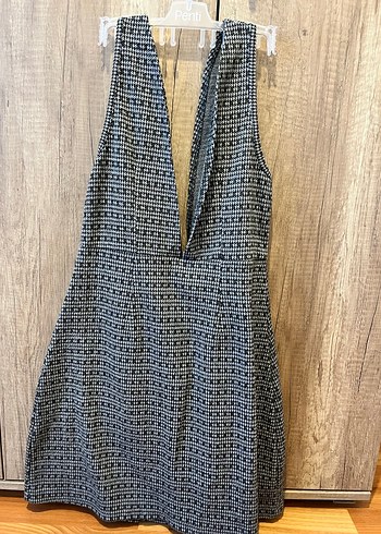 Düğmeli Gri Kadın Elbise - Görsel 2