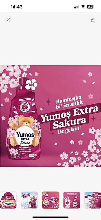2 adet Yumoş extra sakura